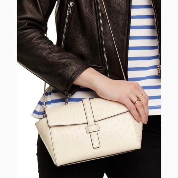 Kate Spade Riverside Ostrich Clutch/Crossbody♤ - Picture 2 of 8